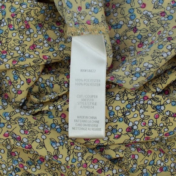 Max Studio Yellow Ruffle Wrap Blouse, Size M - Picture 5 of 5